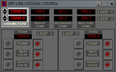 Off-line cooling control panel