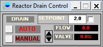 Reactor drain control panel